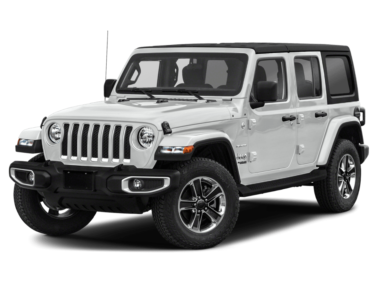 2021 Jeep Wrangler Unlimited Sahara - Front 3/4, facing to the left