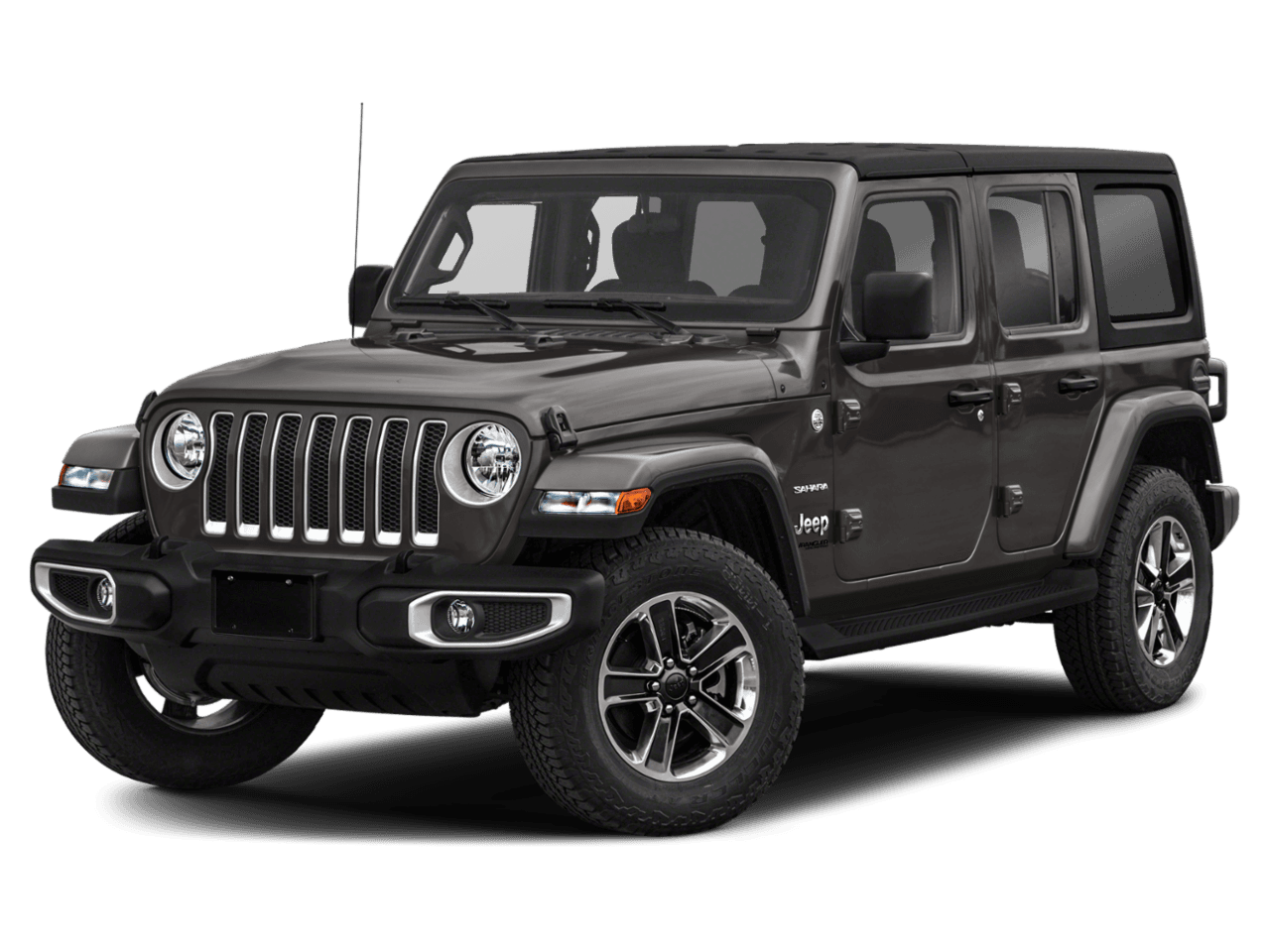 2021 Jeep Wrangler Unlimited Sahara High Altitude - Front 3/4, facing to the left