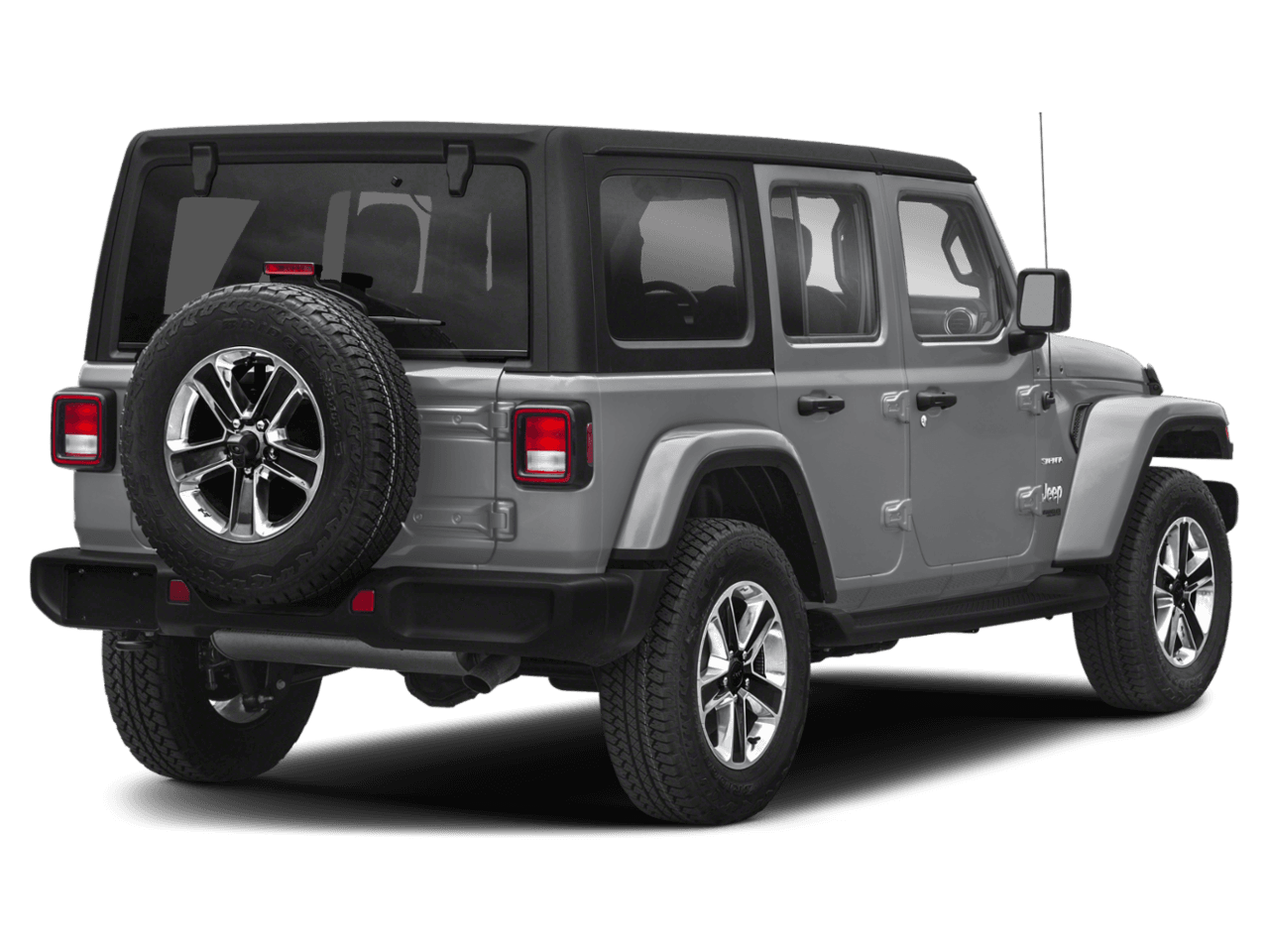 2021 Jeep Wrangler Unlimited Sahara High Altitude - Rear 3/4, facing to the right