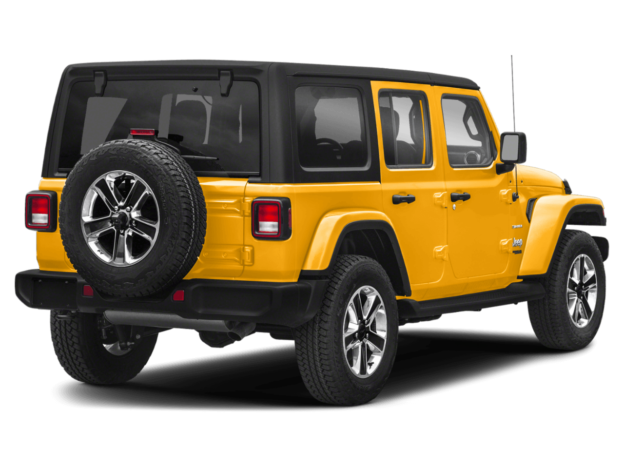2021 Jeep Wrangler Unlimited Sahara High Altitude - Rear 3/4, facing to the right