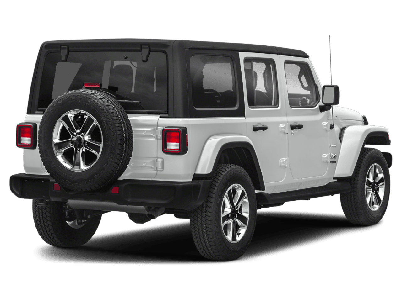 2021 Jeep Wrangler Unlimited Sahara High Altitude - Rear 3/4, facing to the right