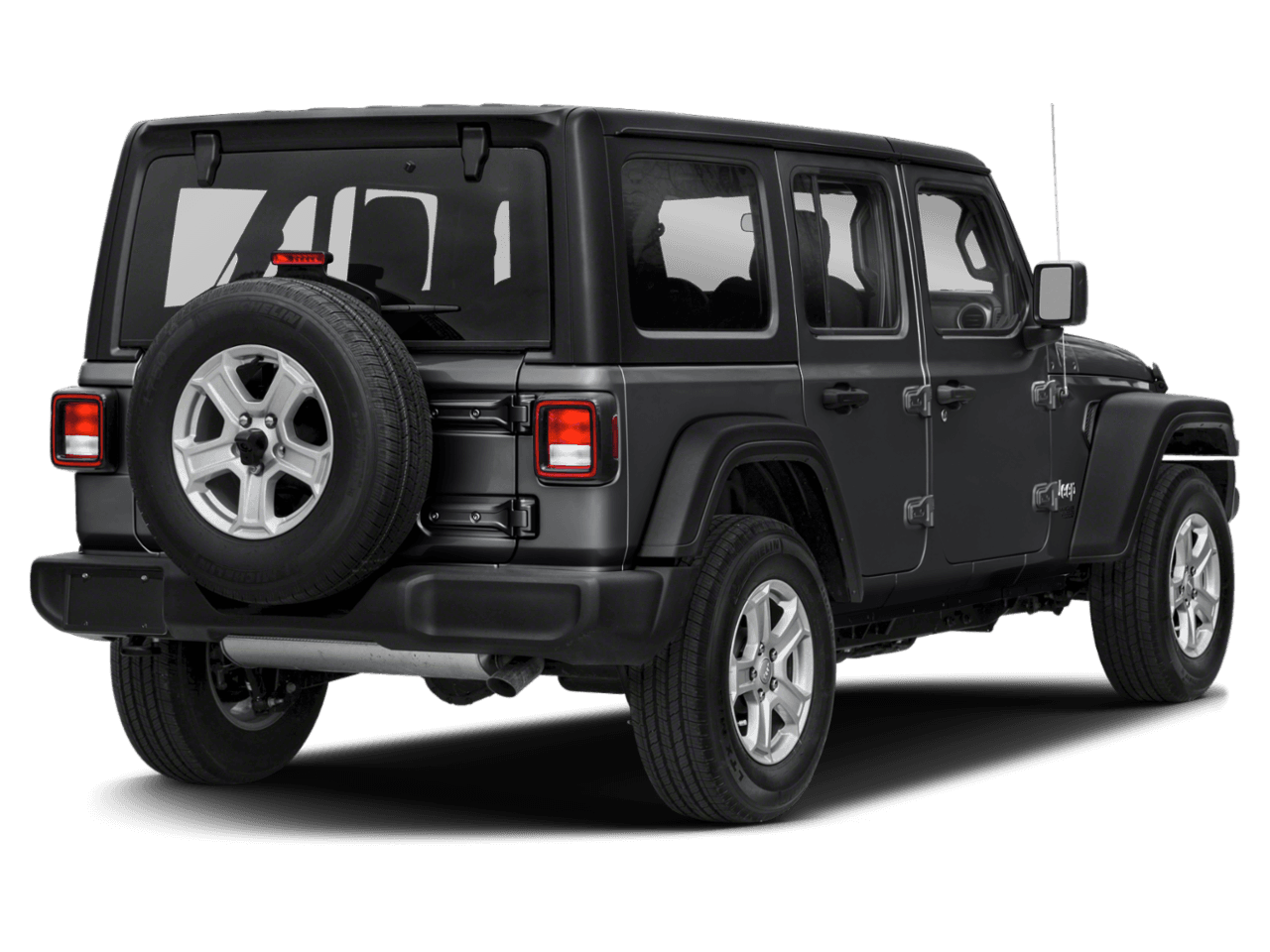 2021 Jeep Wrangler Unlimited 80th Anniversary - Rear 3/4, facing to the right