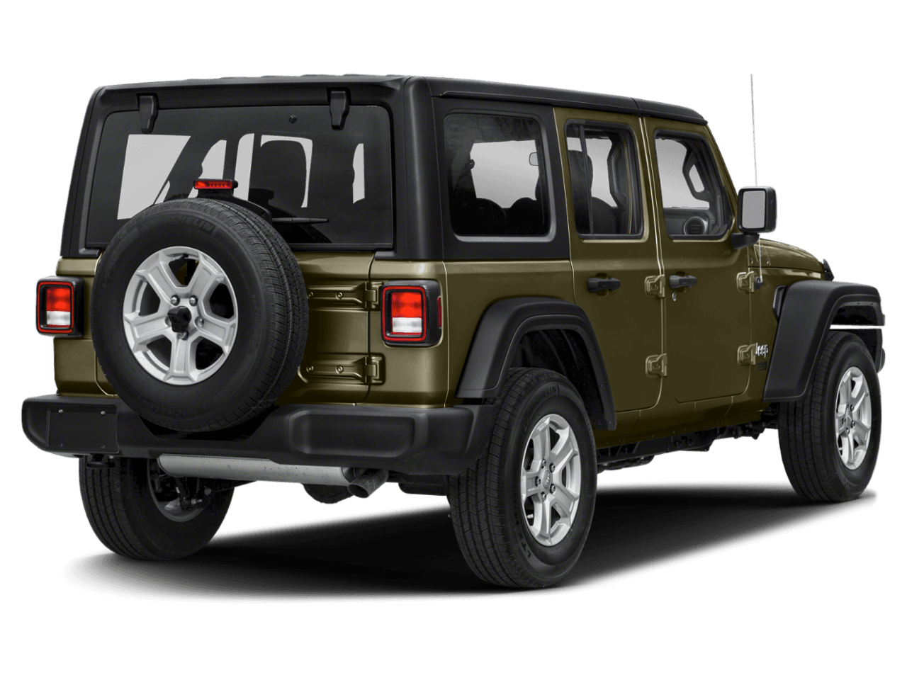 2021 Jeep Wrangler Unlimited 80th Anniversary - Rear 3/4, facing to the right