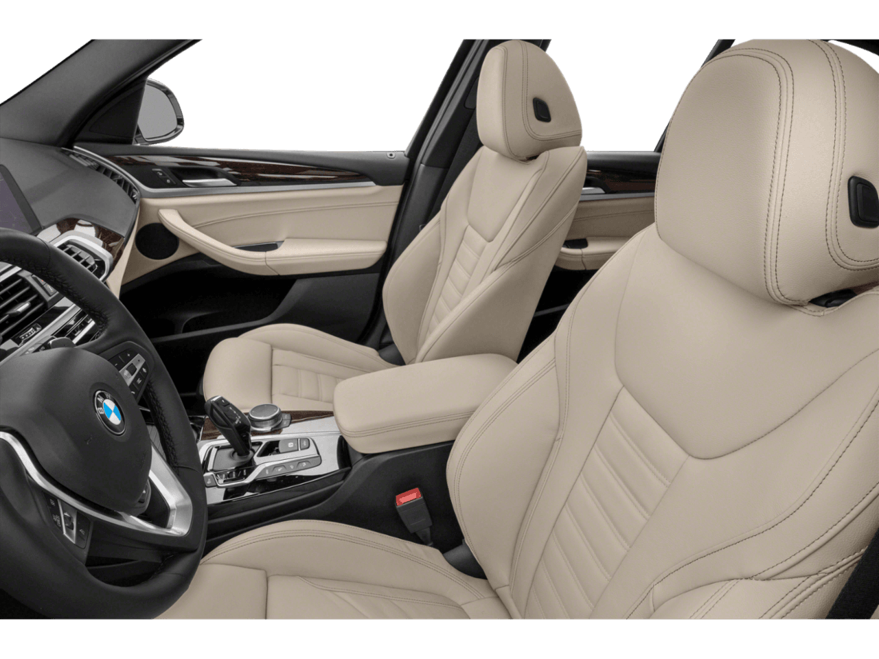2021 BMW X3 xDrive30e - Interior Driver's Side with Door Open, Front Seat Feature