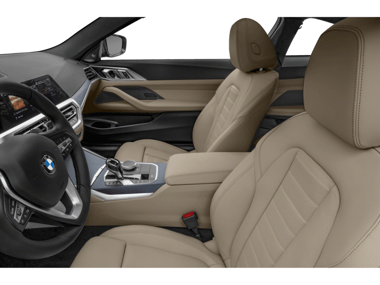 2021 BMW 4 Series 430i xDrive - Interior Driver's Side with Door Open, Front Seat Feature