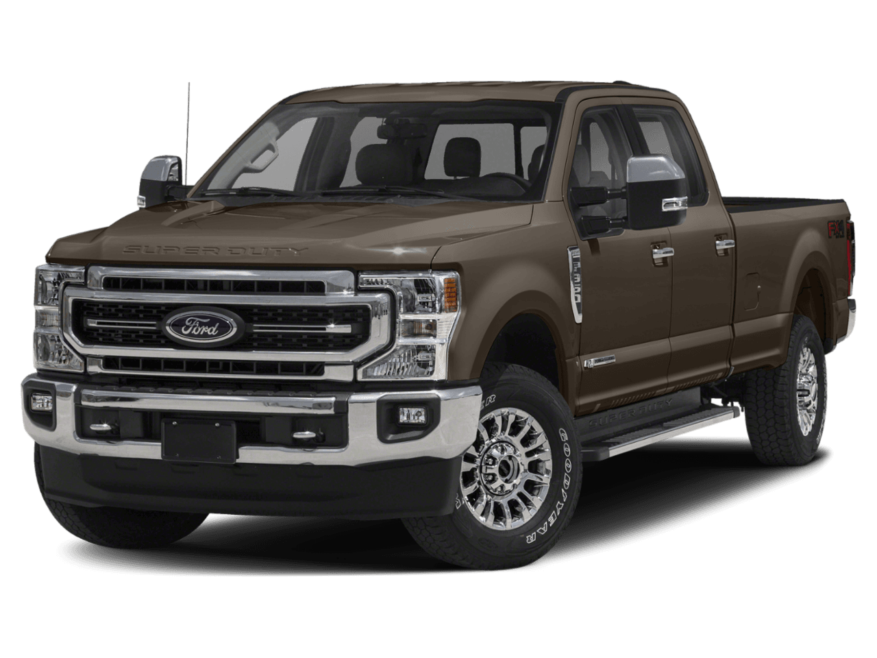2021 Ford Super Duty F-350 DRW LARIAT 2WD Crew Cab 8' Box - Front 3/4, facing to the left