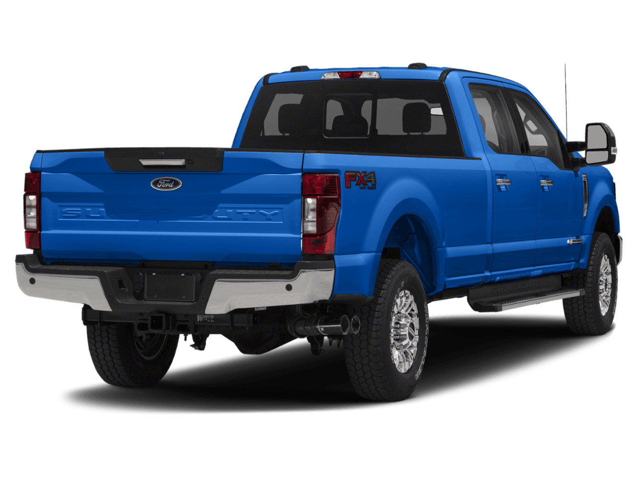 2021 Ford Super Duty F-350 DRW LARIAT 2WD Crew Cab 8' Box - Rear 3/4, facing to the right