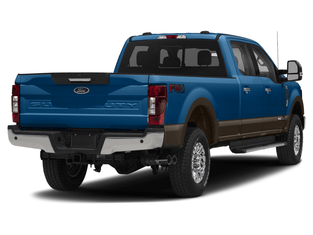 2021 Ford Super Duty F-350 DRW LARIAT 2WD Crew Cab 8' Box - Rear 3/4, facing to the right