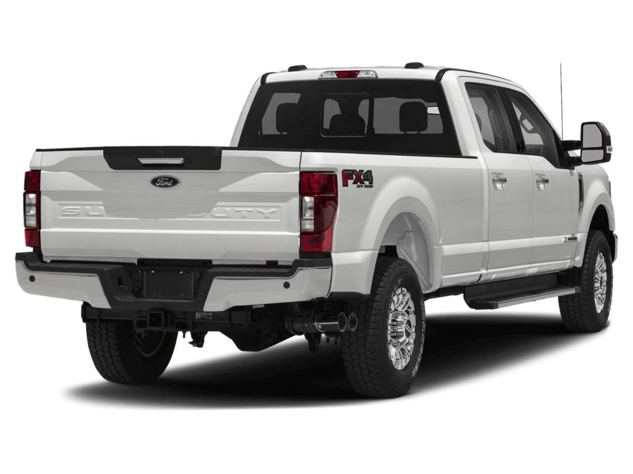 2021 Ford Super Duty F-350 DRW LARIAT 2WD Crew Cab 8' Box - Rear 3/4, facing to the right