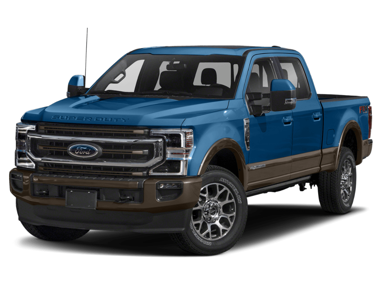 2021 Ford Super Duty F-350 DRW King Ranch 2WD Crew Cab 8' Box - Front 3/4, facing to the left