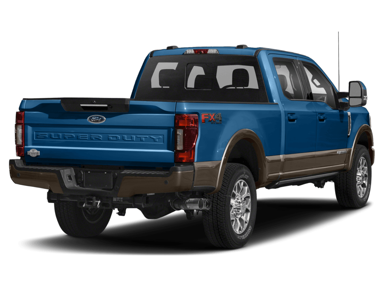 2021 Ford Super Duty F-350 DRW King Ranch 2WD Crew Cab 8' Box - Rear 3/4, facing to the right