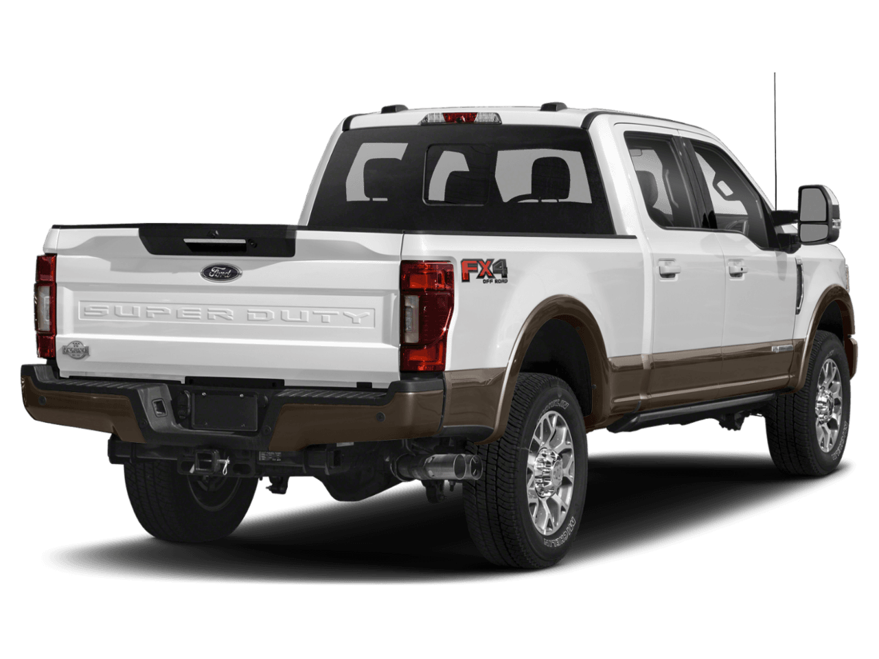 2021 Ford Super Duty F-350 DRW King Ranch 2WD Crew Cab 8' Box - Rear 3/4, facing to the right