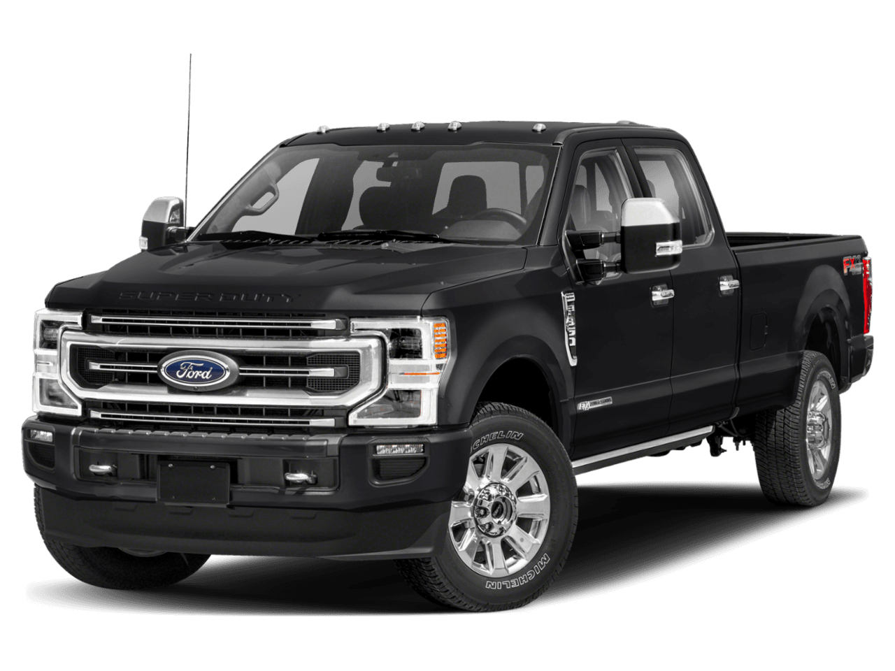 2021 Ford Super Duty F-350 DRW Platinum 2WD Crew Cab 8' Box - Front 3/4, facing to the left