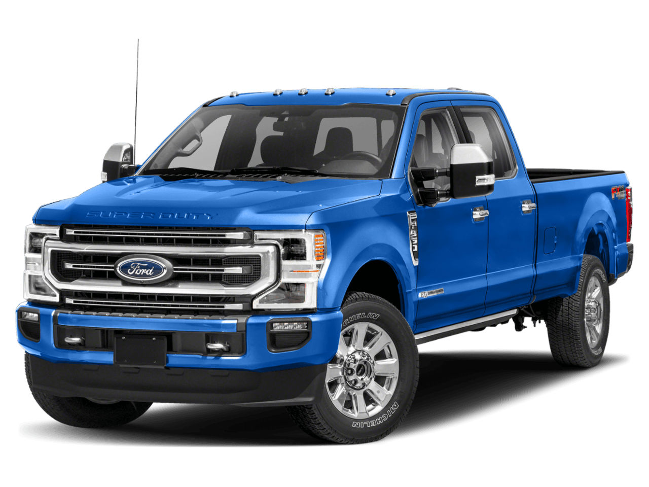 2021 Ford Super Duty F-350 DRW Platinum 2WD Crew Cab 8' Box - Front 3/4, facing to the left