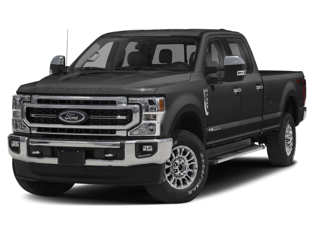 2021 Ford Super Duty F-350 DRW LARIAT 4WD Crew Cab 8' Box - Front 3/4, facing to the left