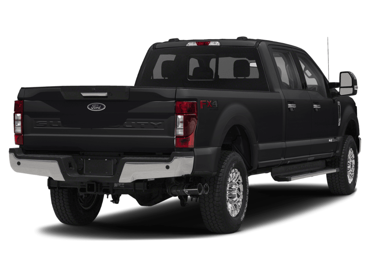 2021 Ford Super Duty F-350 DRW LARIAT 4WD Crew Cab 8' Box - Rear 3/4, facing to the right