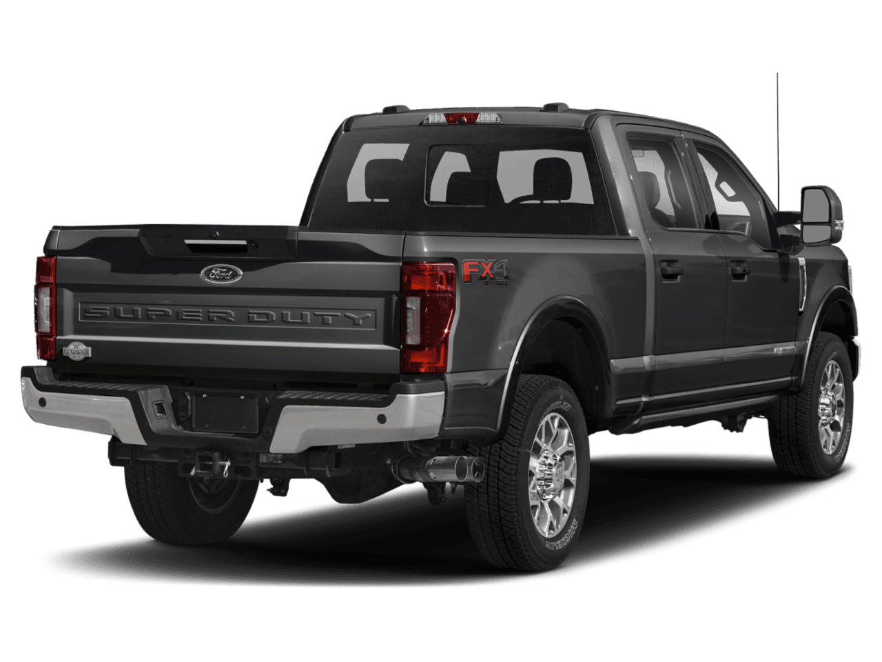 2021 Ford Super Duty F-350 DRW King Ranch 4WD Crew Cab 8' Box - Rear 3/4, facing to the right