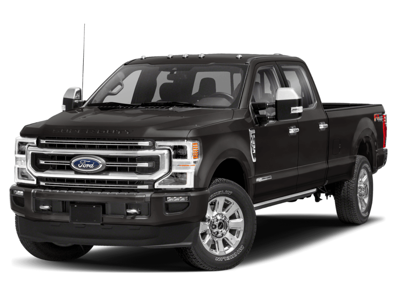 2021 Ford Super Duty F-350 DRW Platinum 4WD Crew Cab 8' Box - Front 3/4, facing to the left