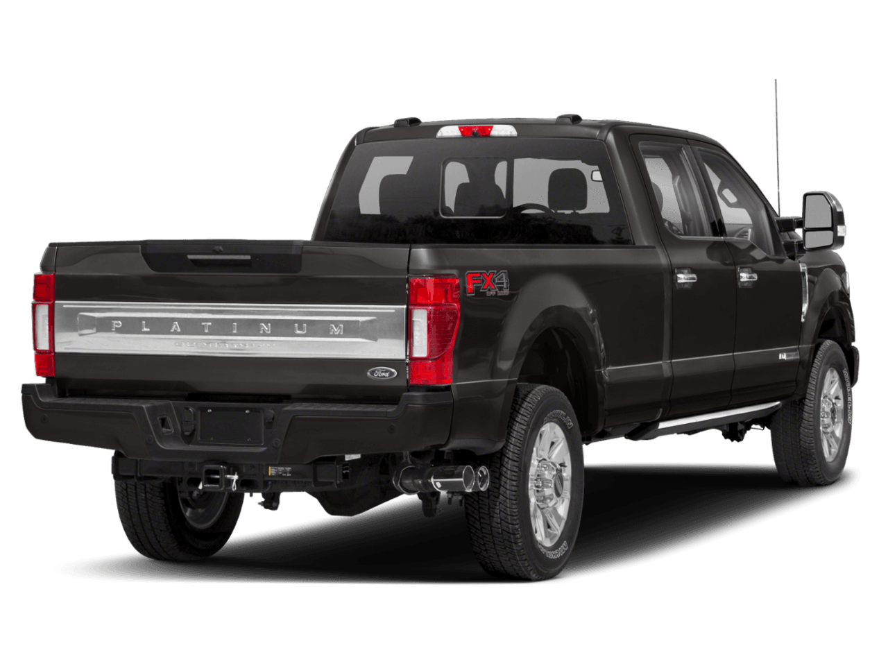 2021 Ford Super Duty F-350 DRW Platinum 4WD Crew Cab 8' Box - Rear 3/4, facing to the right