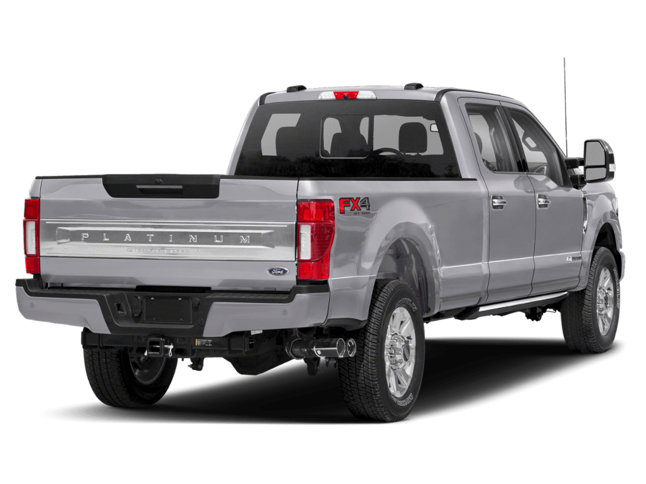 2021 Ford Super Duty F-350 DRW Platinum 4WD Crew Cab 8' Box - Rear 3/4, facing to the right