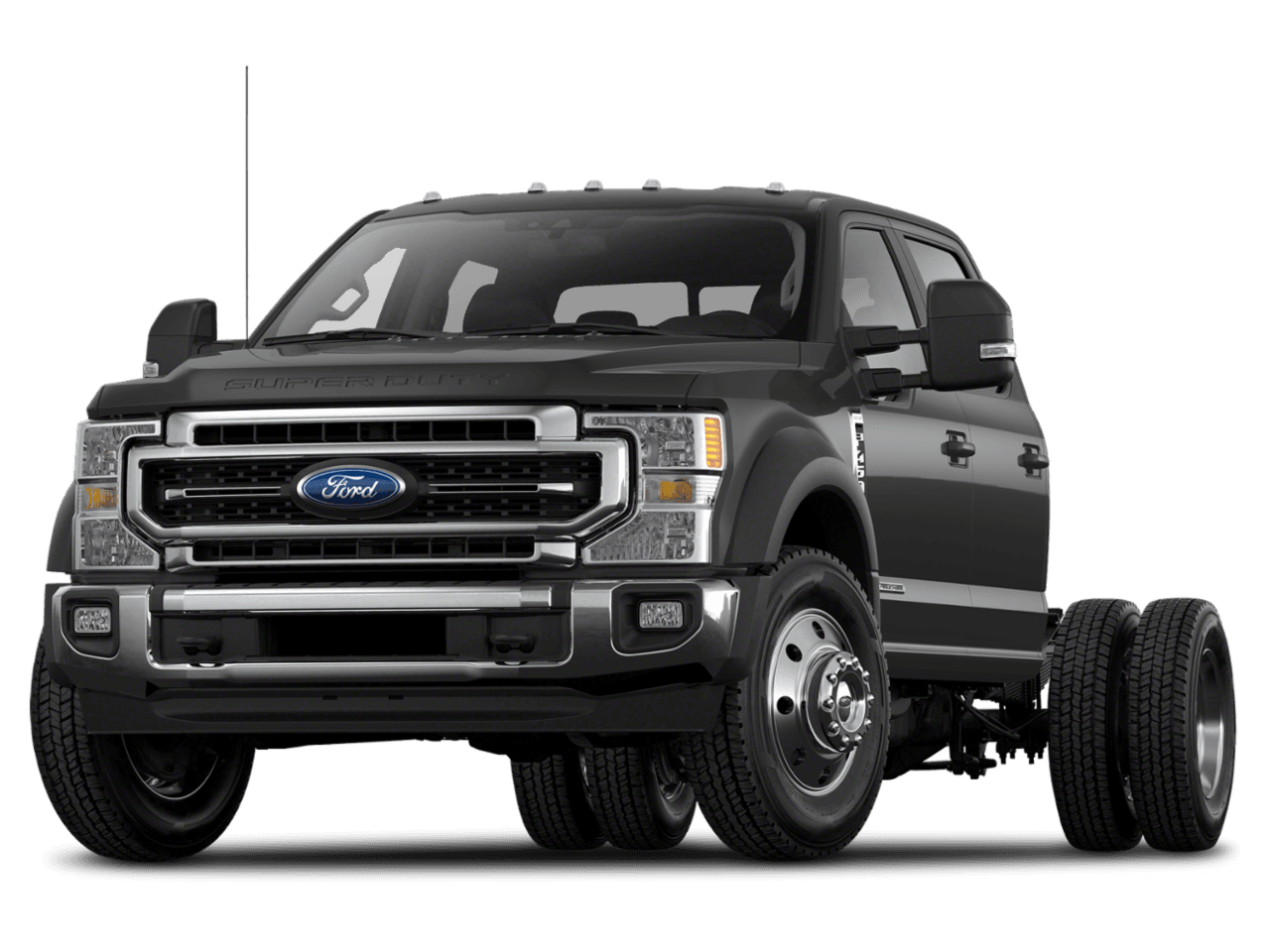 2021 Ford Super Duty F-550 DRW LARIAT 4WD Crew Cab 203" WB 84" CA - Front 3/4, facing to the left