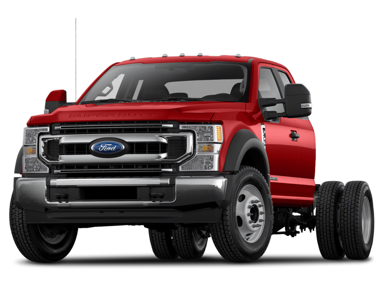 2021 Ford Super Duty F-450 DRW LARIAT 2WD SuperCab 168" WB 60" CA - Front 3/4, facing to the left