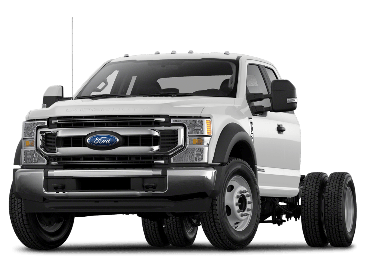 2021 Ford Super Duty F-450 DRW LARIAT 2WD SuperCab 168" WB 60" CA - Front 3/4, facing to the left