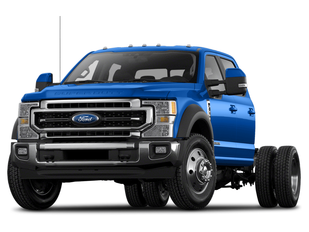 2021 Ford Super Duty F-450 DRW LARIAT 2WD Crew Cab 203" WB 84" CA - Front 3/4, facing to the left
