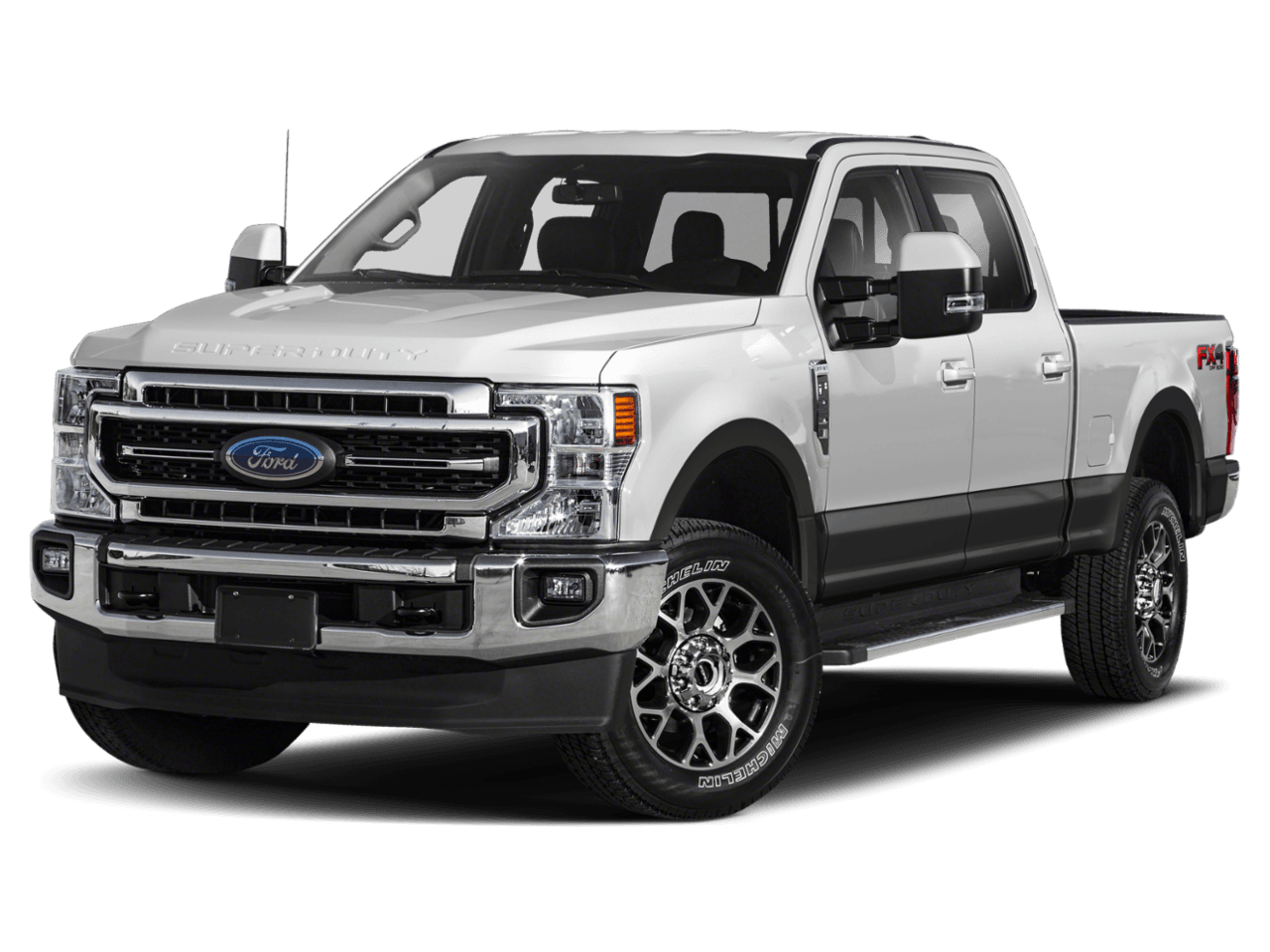 2021 Ford Super Duty F-250 SRW LARIAT 4WD Crew Cab 6.75' Box - Front 3/4, facing to the left