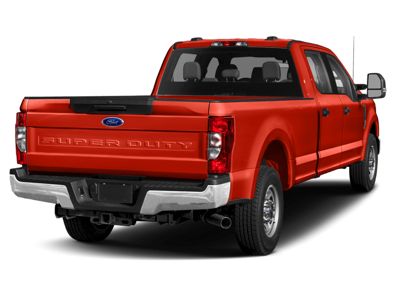 2021 Ford Super Duty F-250 SRW XL 2WD Crew Cab 8' Box - Rear 3/4, facing to the right