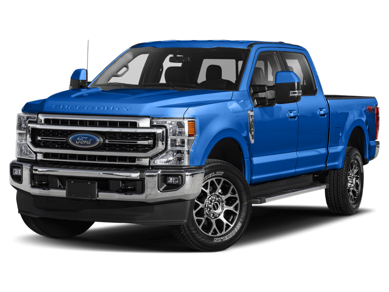 2021 Ford Super Duty F-250 SRW LARIAT 2WD Crew Cab 8' Box - Front 3/4, facing to the left