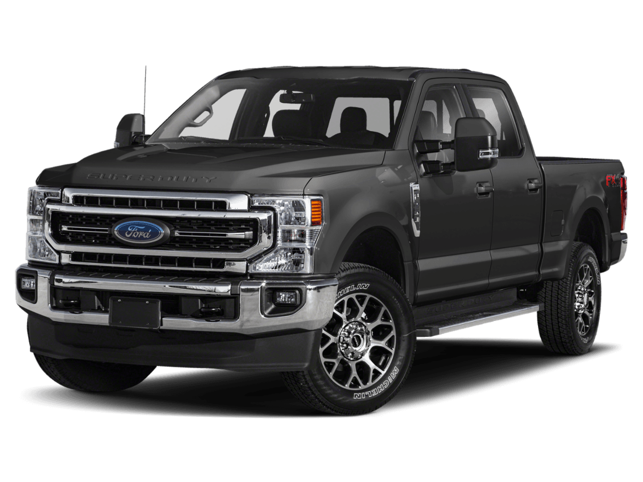 2021 Ford Super Duty F-250 SRW LARIAT 2WD Crew Cab 8' Box - Front 3/4, facing to the left