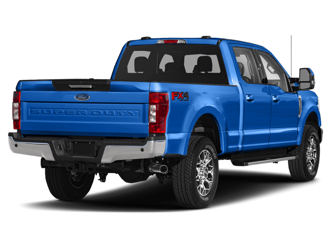 2021 Ford Super Duty F-250 SRW LARIAT 2WD Crew Cab 8' Box - Rear 3/4, facing to the right