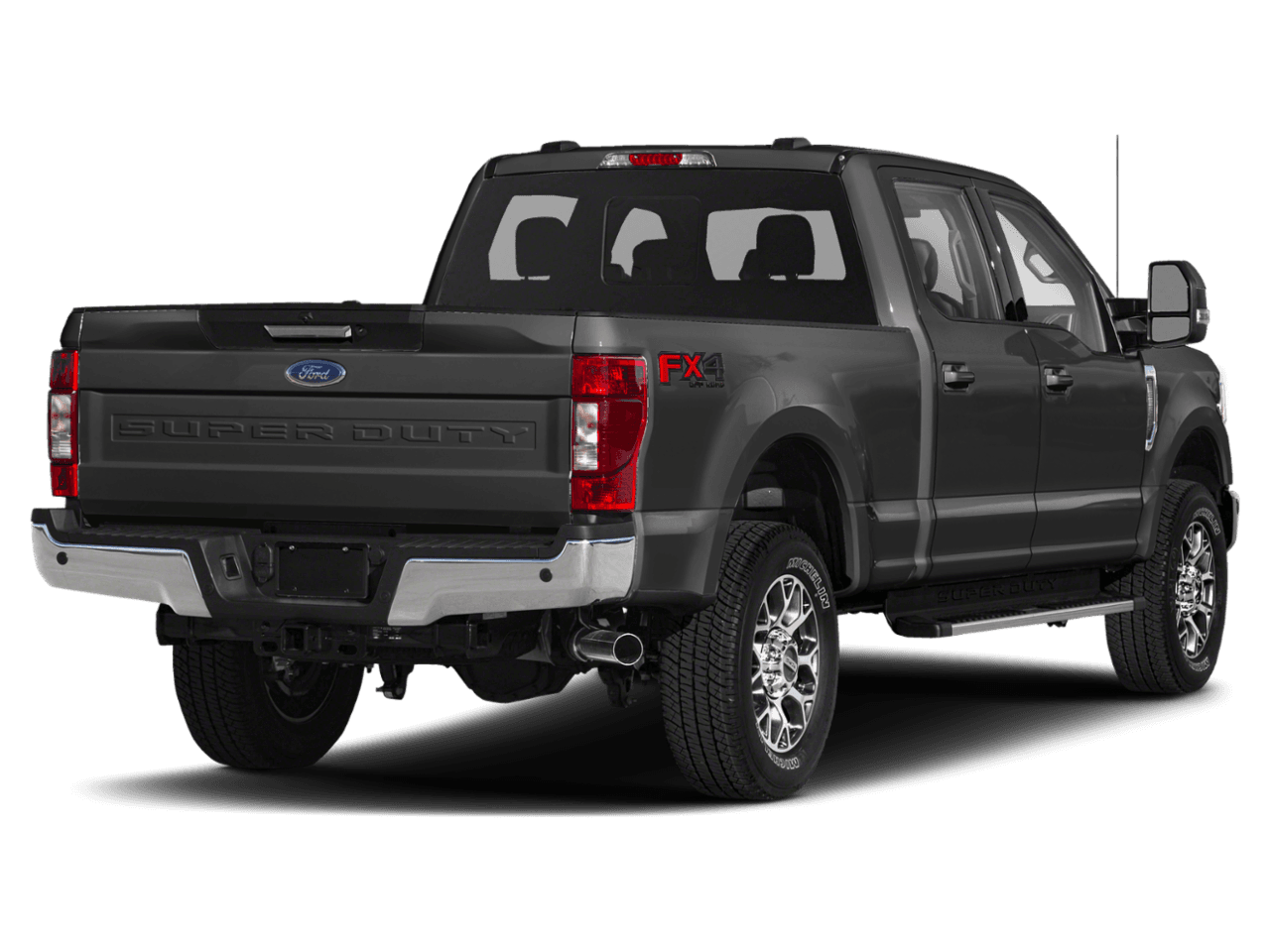 2021 Ford Super Duty F-250 SRW LARIAT 2WD Crew Cab 8' Box - Rear 3/4, facing to the right