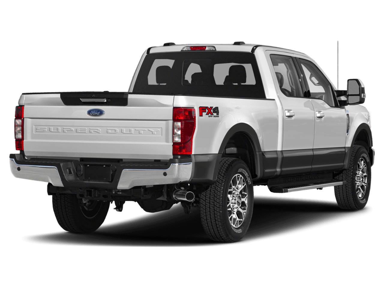 2021 Ford Super Duty F-250 SRW LARIAT 2WD Crew Cab 8' Box - Rear 3/4, facing to the right