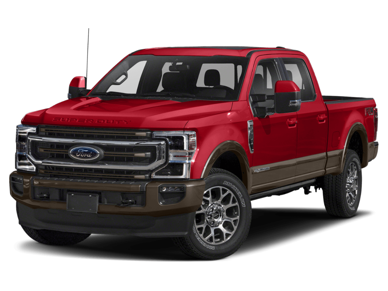 2021 Ford Super Duty F-250 SRW King Ranch 2WD Crew Cab 8' Box - Front 3/4, facing to the left