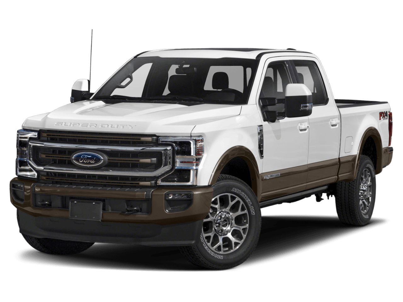 2021 Ford Super Duty F-250 SRW King Ranch 2WD Crew Cab 8' Box - Front 3/4, facing to the left
