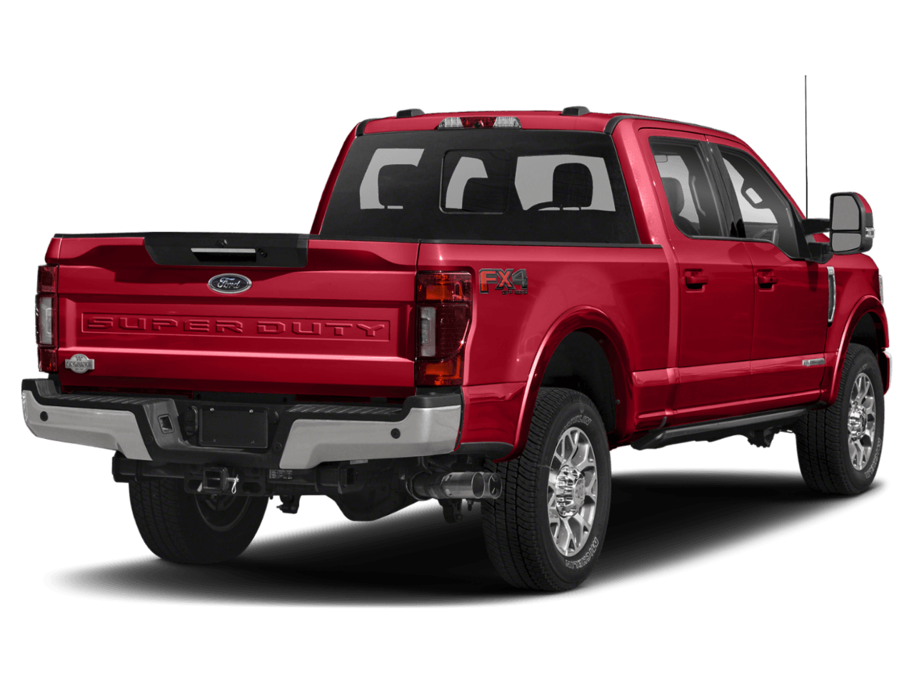 2021 Ford Super Duty F-250 SRW King Ranch 2WD Crew Cab 8' Box - Rear 3/4, facing to the right