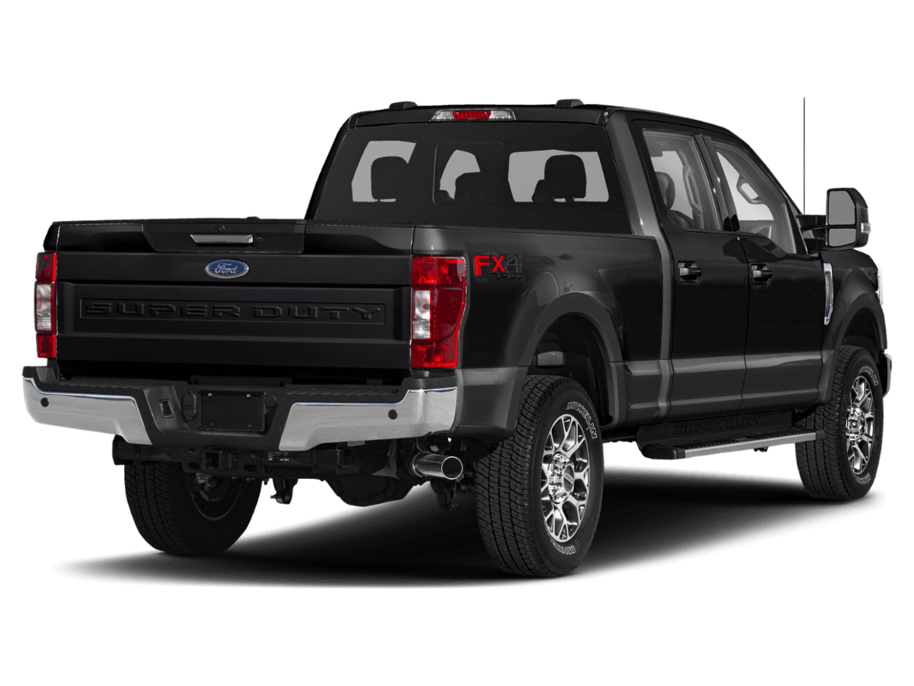 2021 Ford Super Duty F-250 SRW LARIAT 4WD Crew Cab 8' Box - Rear 3/4, facing to the right