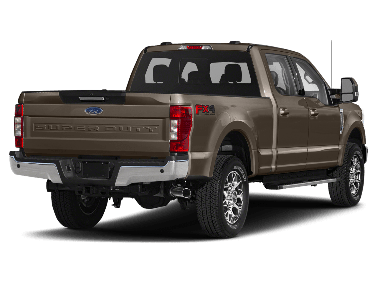 2021 Ford Super Duty F-250 SRW LARIAT 4WD Crew Cab 8' Box - Rear 3/4, facing to the right