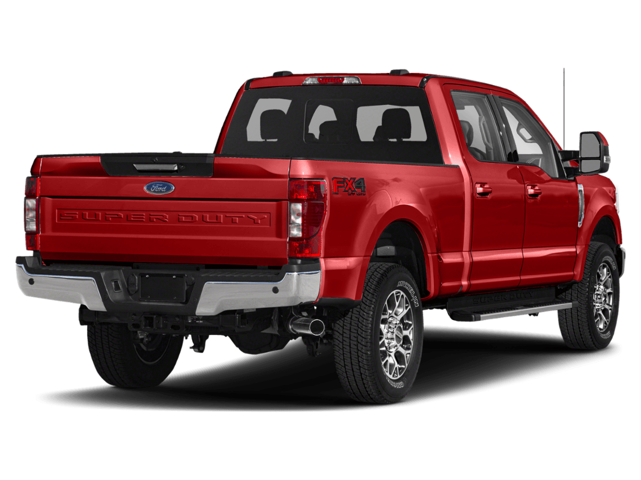 2021 Ford Super Duty F-250 SRW LARIAT 4WD Crew Cab 8' Box - Rear 3/4, facing to the right