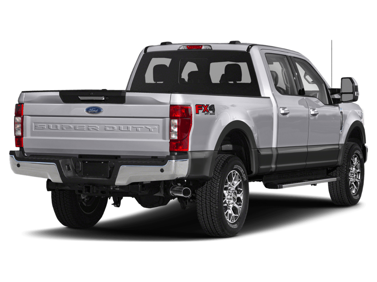 2021 Ford Super Duty F-250 SRW LARIAT 4WD Crew Cab 8' Box - Rear 3/4, facing to the right