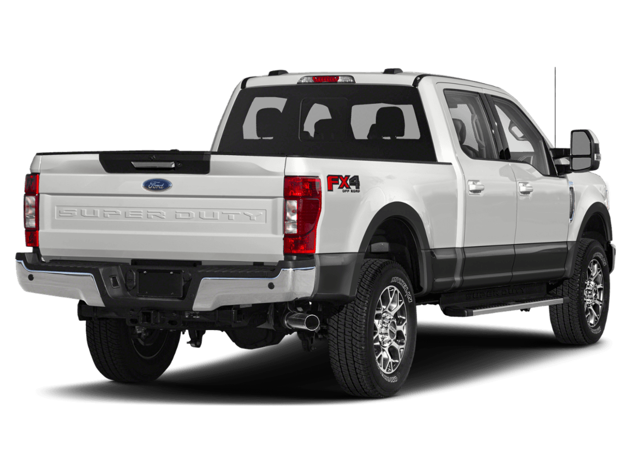 2021 Ford Super Duty F-250 SRW LARIAT 4WD Crew Cab 8' Box - Rear 3/4, facing to the right