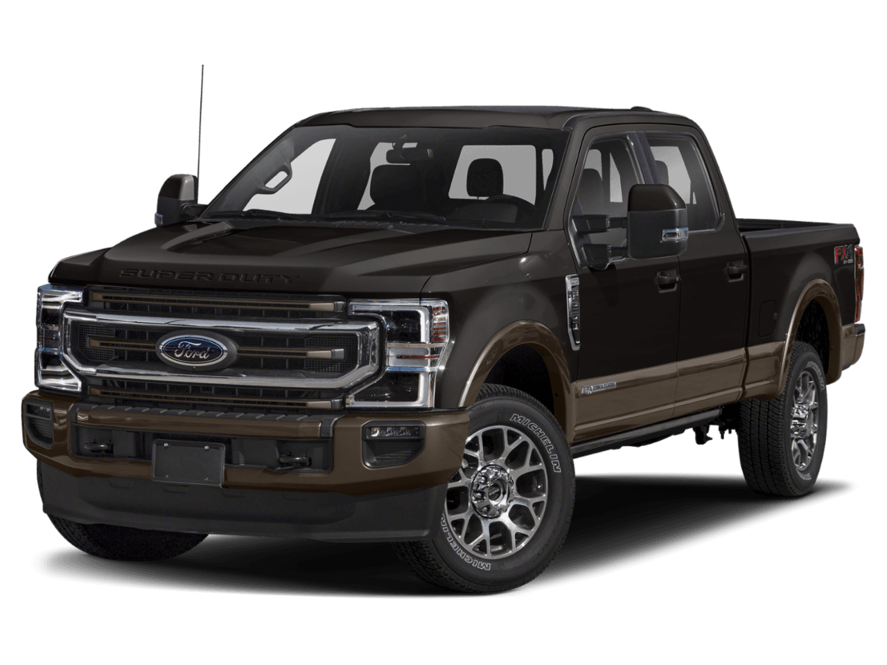 2021 Ford Super Duty F-250 SRW King Ranch 4WD Crew Cab 8' Box - Front 3/4, facing to the left