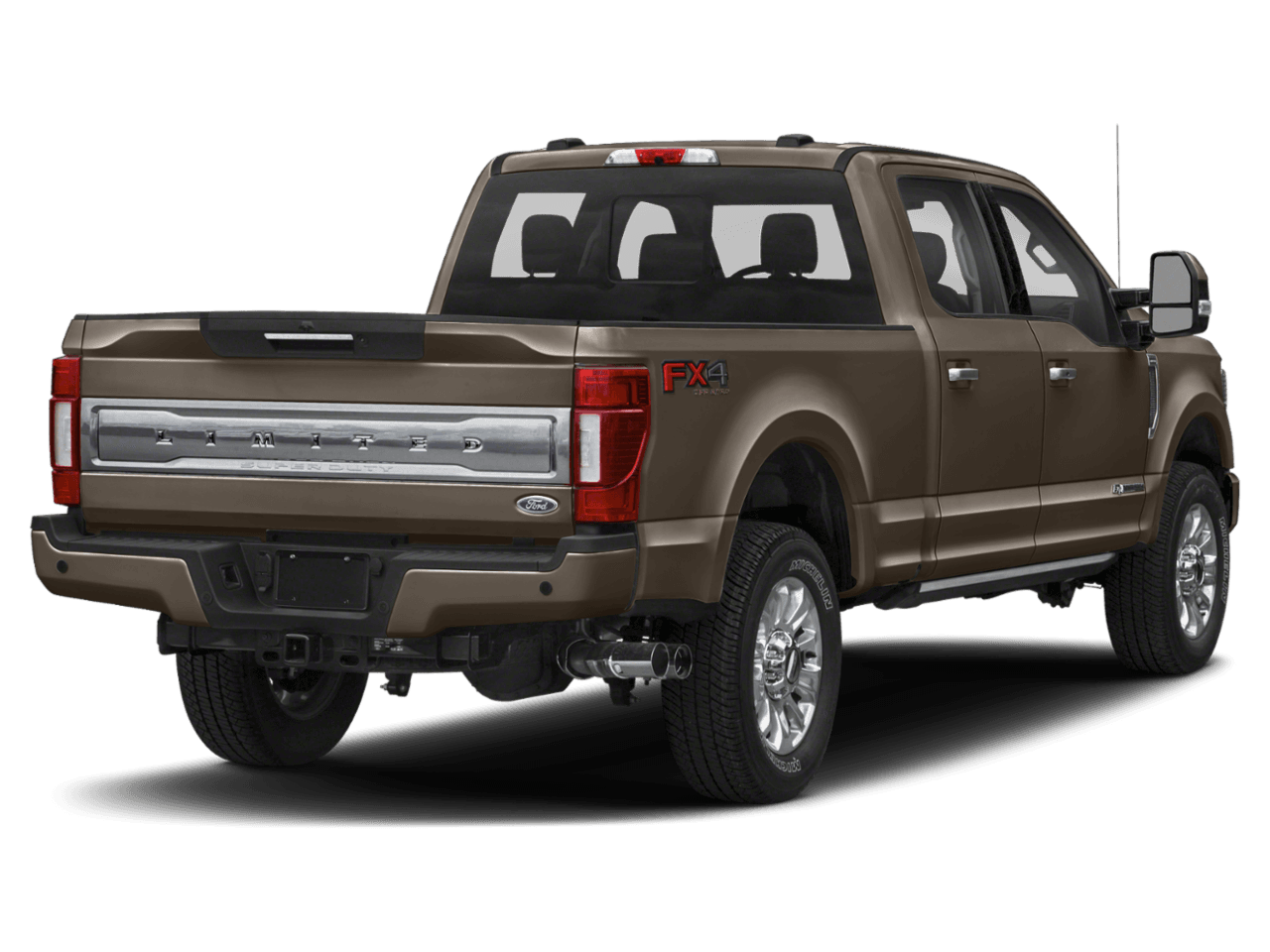 2021 Ford Super Duty F-250 SRW Limited 4WD Crew Cab 8' Box - Rear 3/4, facing to the right
