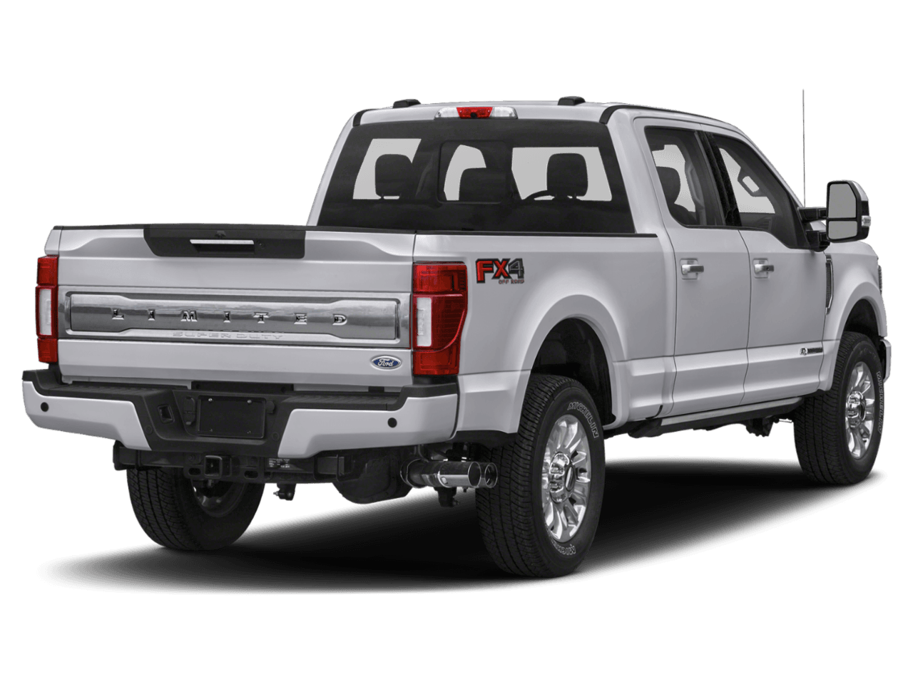 2021 Ford Super Duty F-250 SRW Limited 4WD Crew Cab 8' Box - Rear 3/4, facing to the right