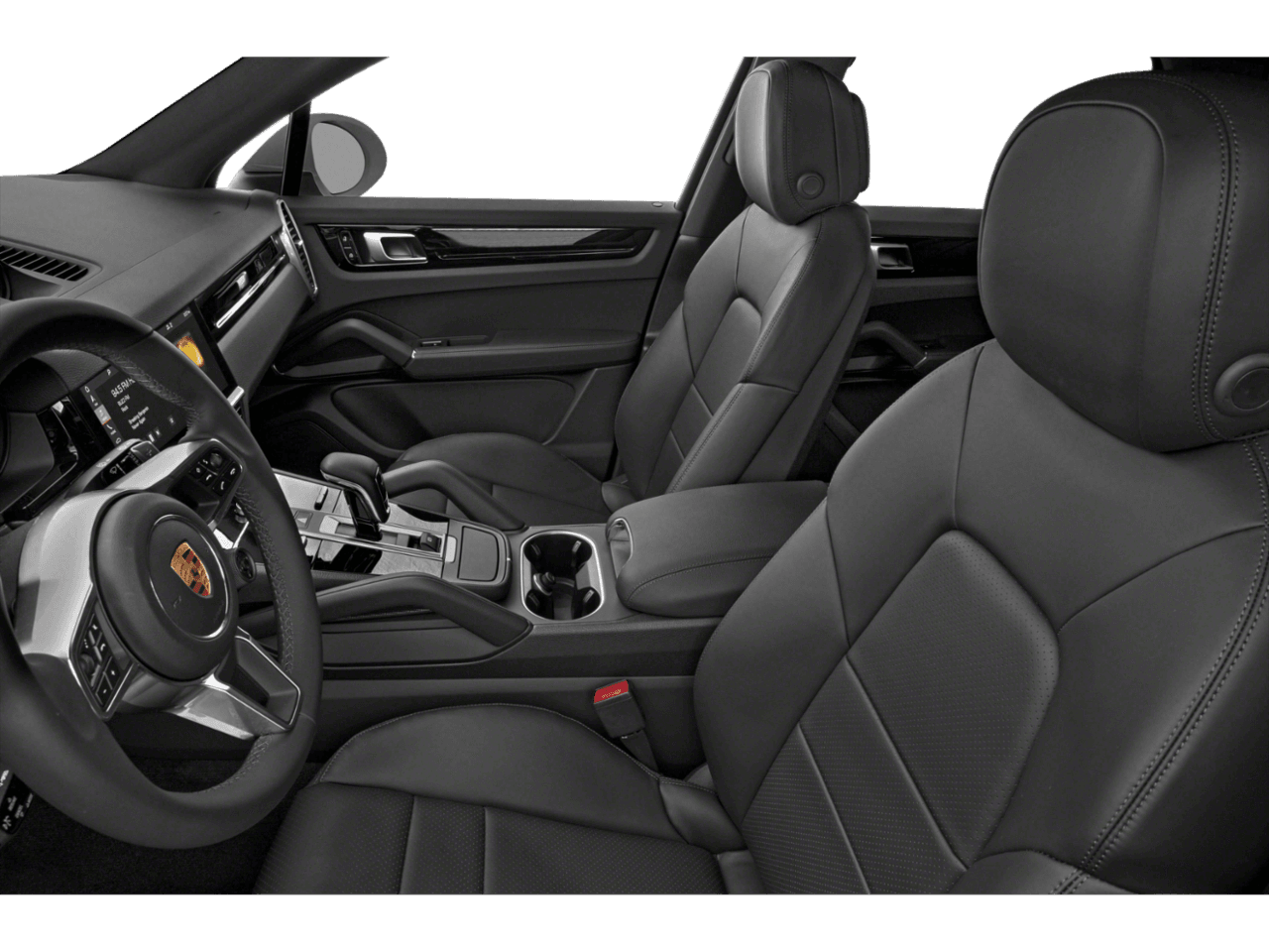 2021 Porsche Cayenne E-Hybrid - Interior Driver's Side with Door Open, Front Seat Feature