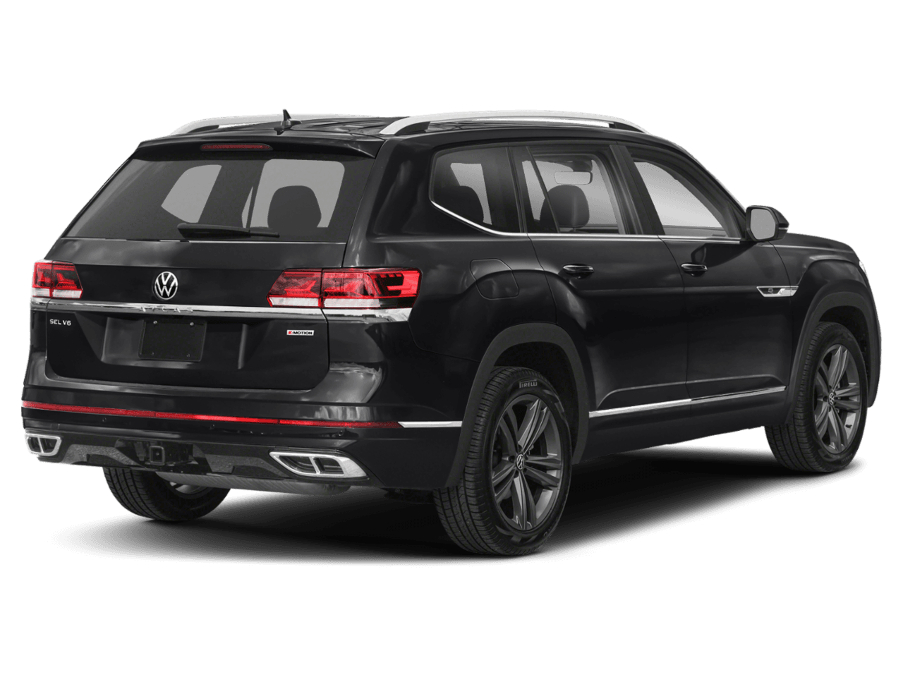 2021 Volkswagen Atlas 3.6L V6 SEL R-Line - Rear 3/4, facing to the right