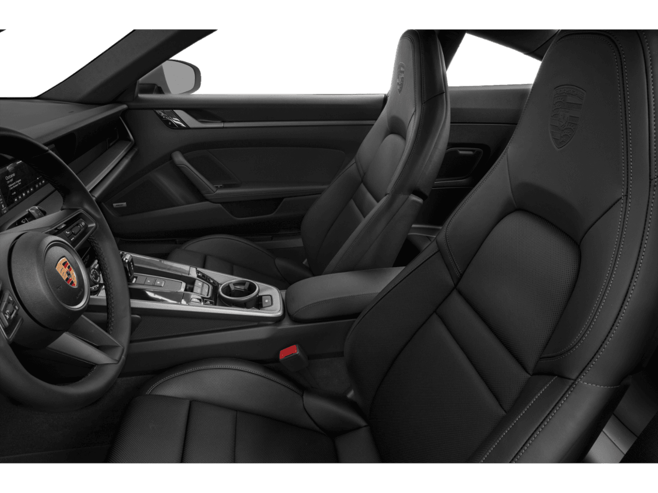 2021 Porsche 911 Carrera 4S - Interior Driver's Side with Door Open, Front Seat Feature