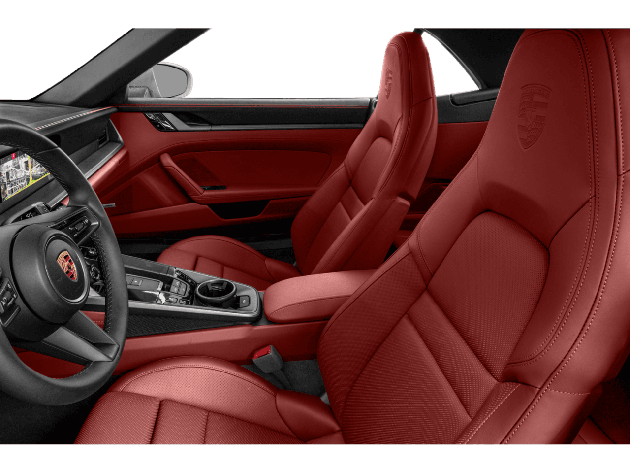 2021 Porsche 911 Carrera 4S - Interior Driver's Side with Door Open, Front Seat Feature